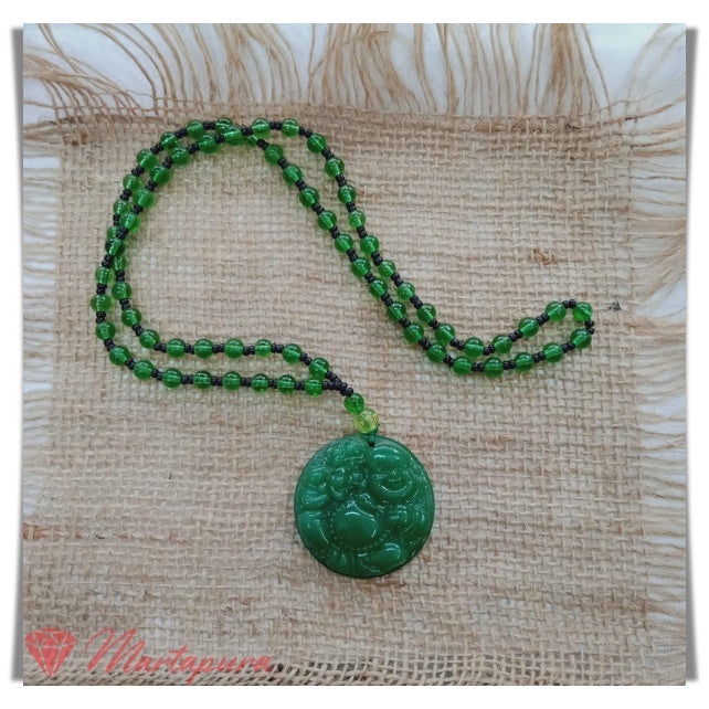 KBT0445 Kalung Bandul Batu Giok Birma