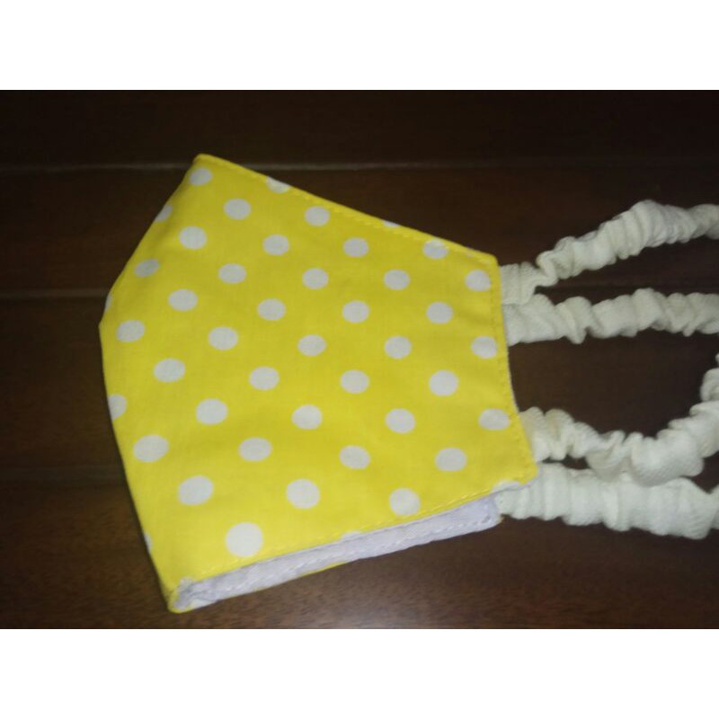 Masker kain 3 lapis headloop hijab motif