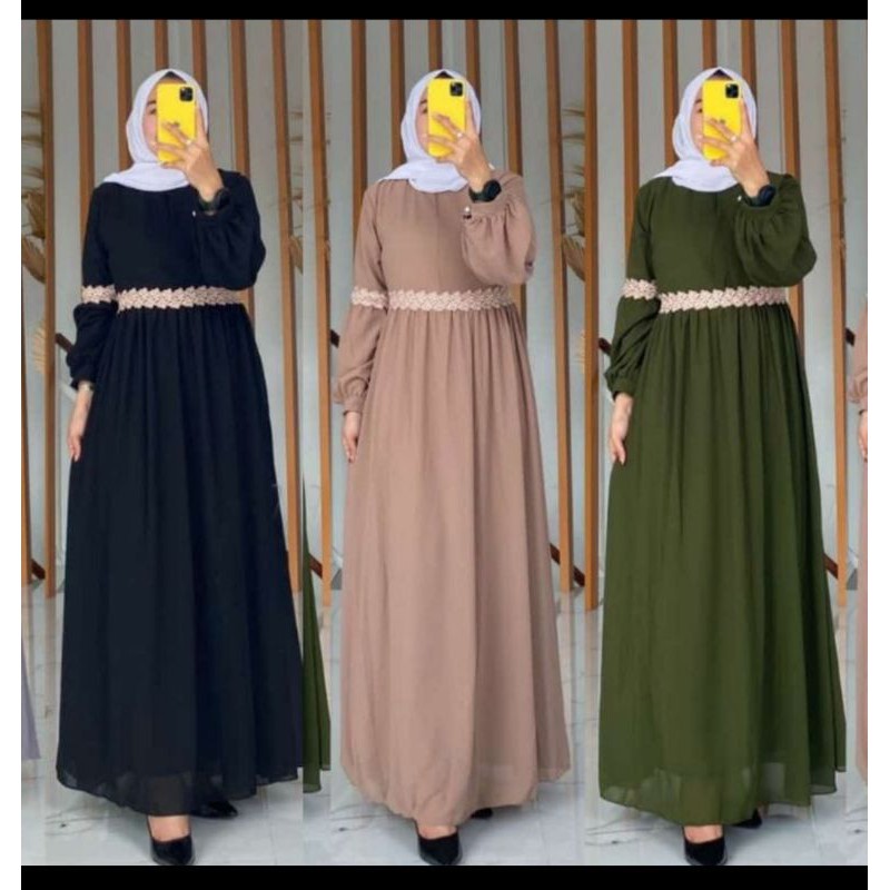 gamis ceruty renda