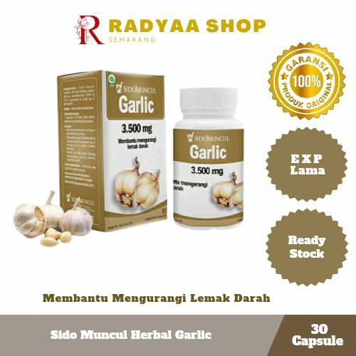 Sido Muncul Herbal Garlic 30 Kapsul - Menjaga Jantung Sehat | Obat Jantung Herbal Untuk Menjaga Kesehatan Jantung