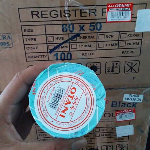 

Kertas Struk Thermal Otani 80x50 Black Struk Kasir