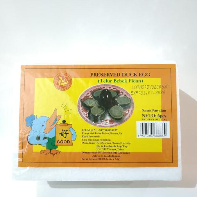 

{BISA COD} Telur Bebek Preserved Duck Egg | Telur Pitan (6 butir x 65gr) BERMUTU [Kode 1|Kode 2|Kode