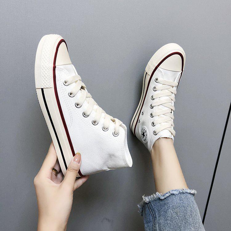 Free Box Sepatu Sneakers Wanita Import Sepatu Kanvas Wanita Kasual Polos Tali Premium Quality Sepatu Wanita Sneakers Wanita Model Korea Import Premium Quality NS4044