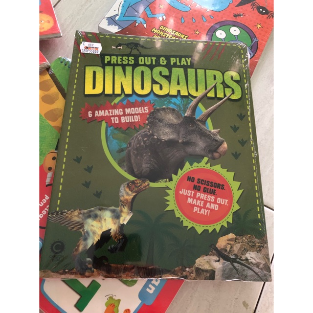 BBW MEDAN - Activity Book PRESS OUT AND PLAY DINOSAURS