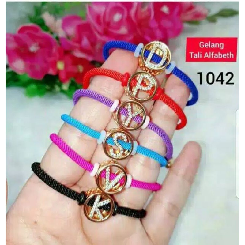 Liontin Huruf Charm Xuping Bahan Gelang Huruf Emas Tali Kawat