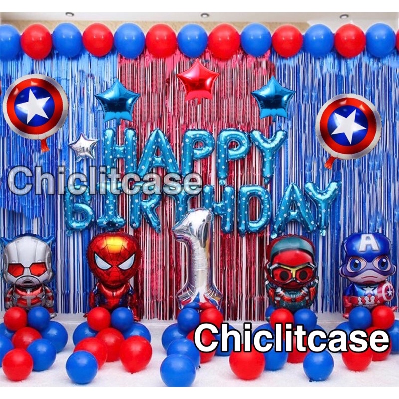 Promo Paket set balon dekorasi ulang tahun anak avengers/ balon avenger/ultah captain america