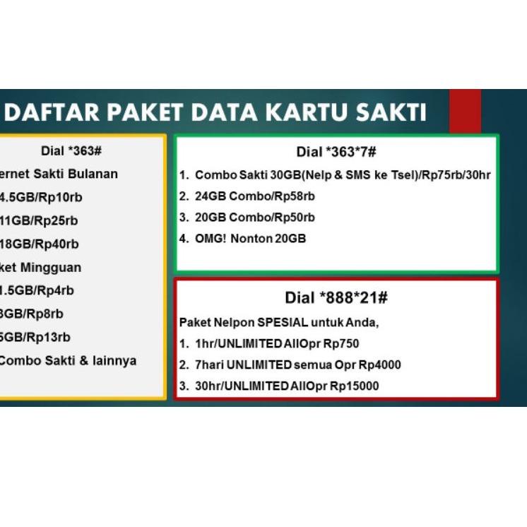 bpu-84 Kartu Sakti Perdana Combo Sakti Telkomsel   30GB/24GB/20GB Loop As simpati Berlaku Seluruh In