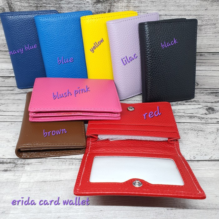 erida small leather folded card wallet / dompet kartu kecil -