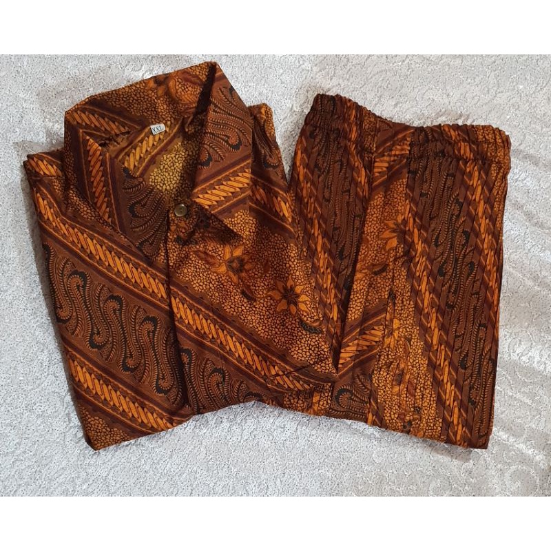 SARIMBIT COUPLE BATIK TERMURAH/KEMEJA PANJANG PRIA/BAWAHAN WANITA MOTIF 1