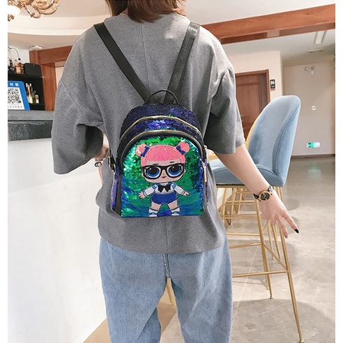 BJ81319 - BLACK/BLUE/GREEN/PINK/RAINBOW - TAS RANSEL ANAK LUCU WANITA IMPORT TAS WANITA FASHION IMPORT MODIS ELEGAN TERMURAH TERLARIS TERBARU BAGSTORE JAKARTA TAS BATAM GT1319