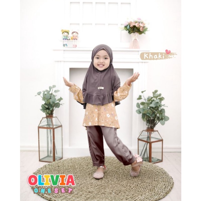 Setelan anak / Setelah Muslim Anak / Oneset Anak Olivia OneSet By Mysha Kids Muslimah Untuk Anak 1-8 th – Mysha Kids Muslimah >>> top1shop >>> shopee.co.id