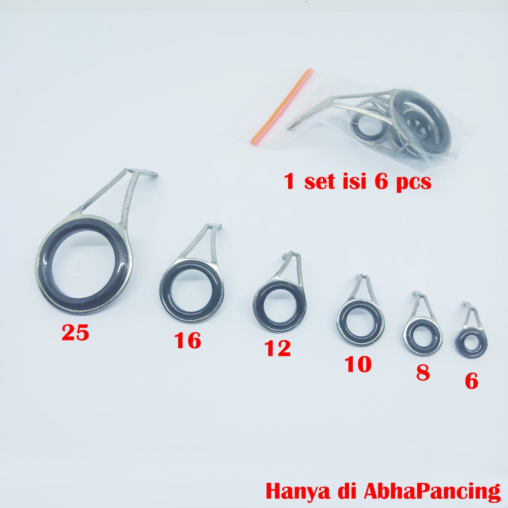 Cincin Joran Kolam Ring Guide 1 Set Isi 6 pcs Non Fuji Kaki 1 Original Murah
