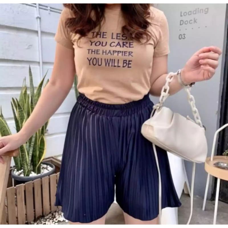 Hot Pants Plisket Wanita | Celana Santai plisket