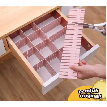 PENYEKAT LACI LEMARI RAK ORGANIZER DIY SERBAGUNA isi 1 PCS SEKATAN sekat organiser