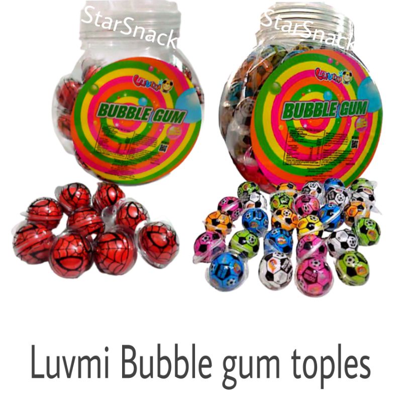 

Bubble Gum permen karet bola mata toples