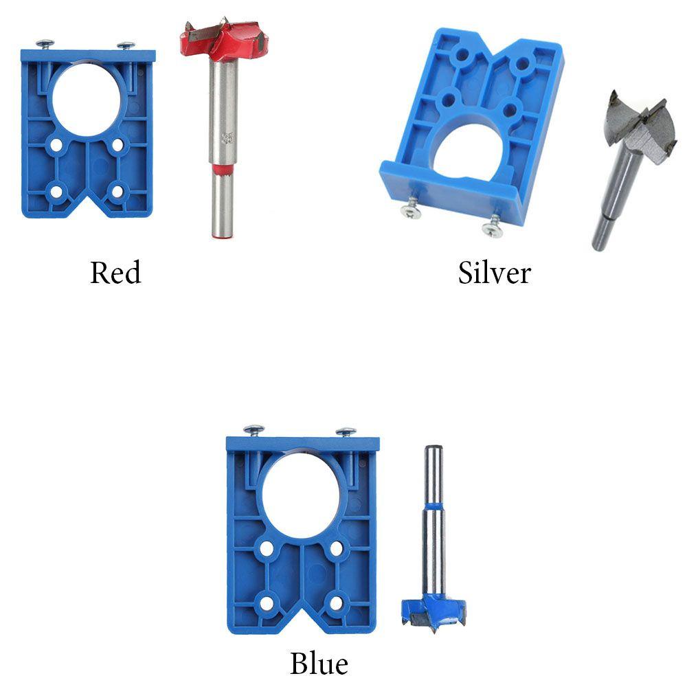 Populer Hinge Drilling Jig Mounting Fitting Guide Pintu Lemari Aksesoris Hinge Hole Drilling