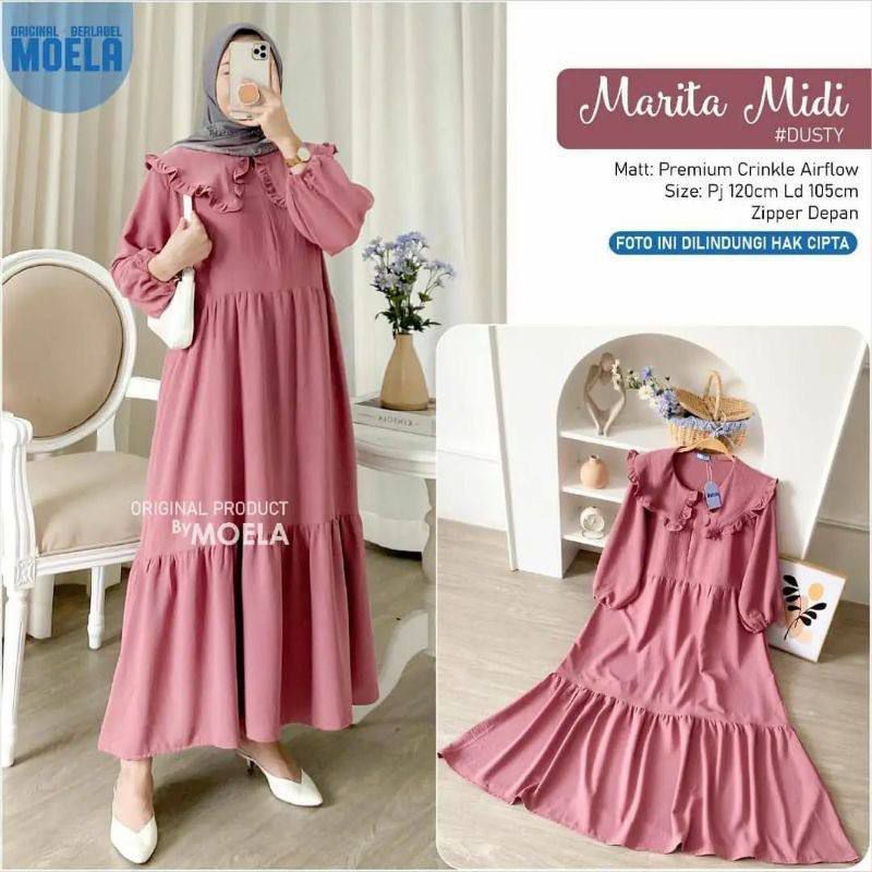 MARITA MIDI DRESS KRINGKEL AIRFLOW PREMIUM QUALITY