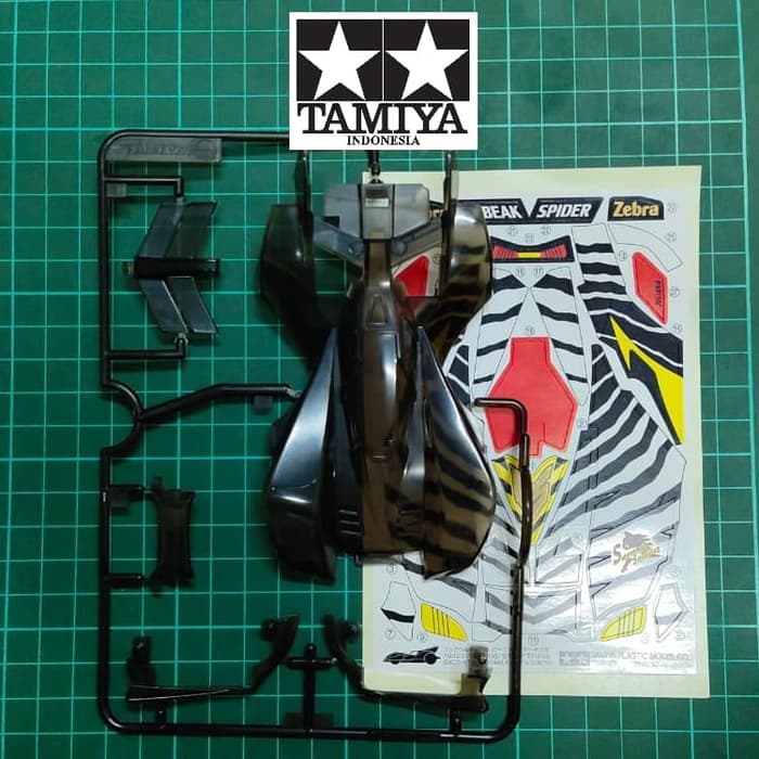 BISA COD Tamiya 19422 Body Beak Spider Zebra  Decal BERKUALITAS