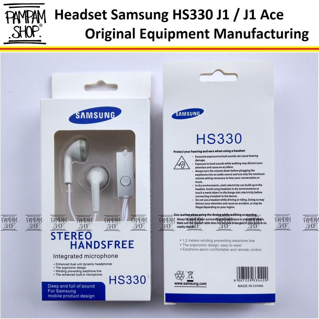 Earphone Headset Handsfree Samsung Galaxy Mega, Grand Prime, Ace, Champ Duos, Young, Original HS330