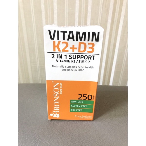 Bronson Vitamin D3 5000 IU K2 MK-7 90 mcg 250 caps