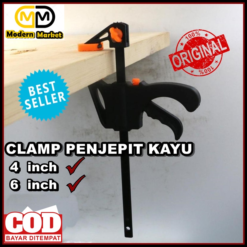 CLAMP F KAYU/KLEM KAYU/CLAMP PENJEPIT KAYU 4 INCH 6 INCH/ALAT PENJEPIT KAYU PERKAYUAN KLEM F DIY/F C