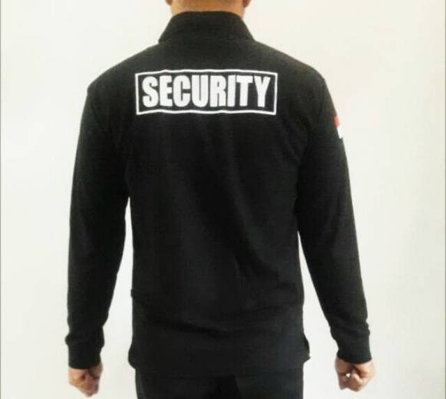 KAOS KERAH SECURITY LENGAN PANJANG LOGO PUTIH XXL-KAOS SECURITY LENGAN PANJANG- POLO SECURITY