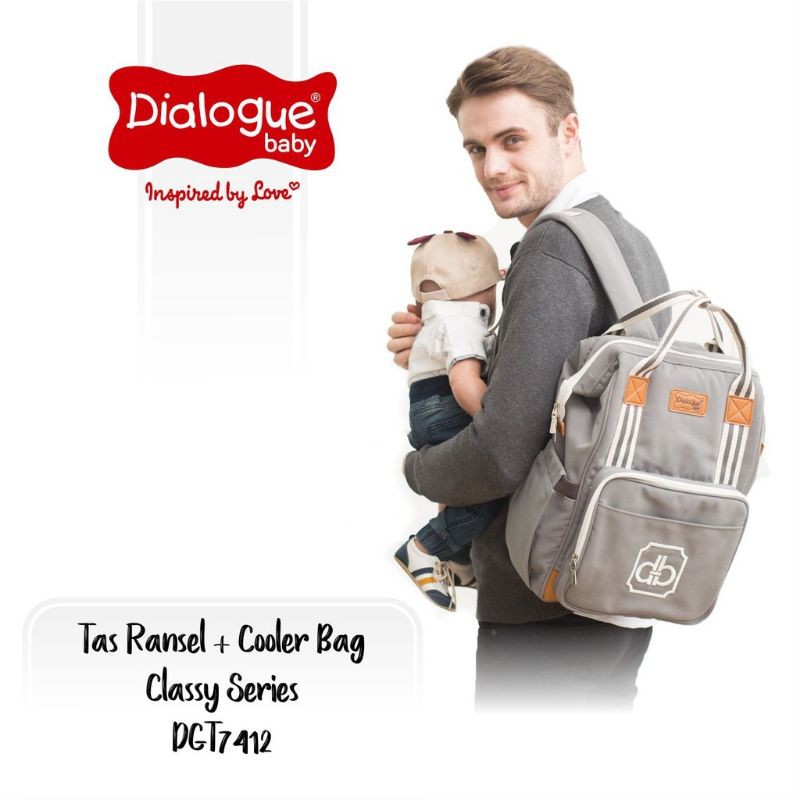 Dialogue backpack diaper bag + cooler bag DGT7412 / tas ransel set bayi
