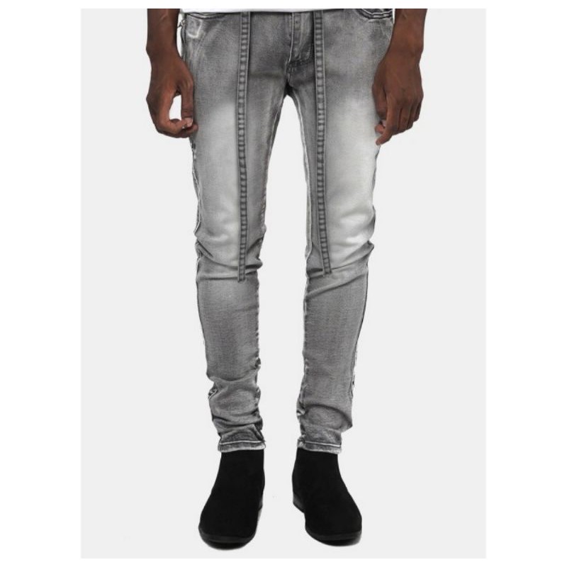 RUCAS Ceramic Grey Belted Jeans