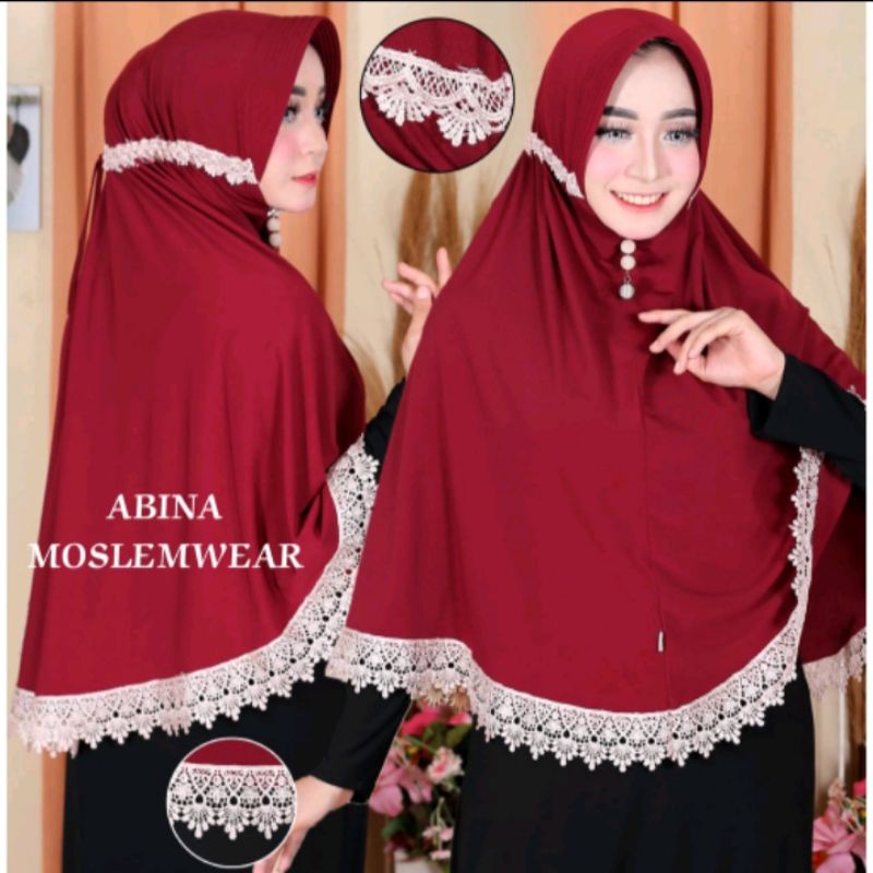 HIJAB SERUT JUMBO/HIJAB INSTAN JUMBO/KERUDUNG JUMBO/BERGO RENDA JUMBO/ABINA