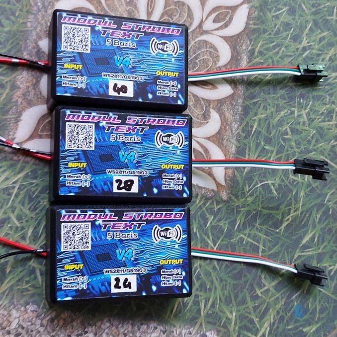 modul strobo text wifi 5 baris versi 4