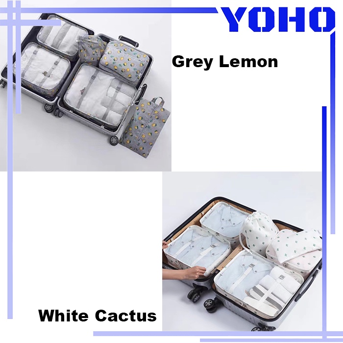 Tas Travel Organizer Storage Bag Luggage Bag Tas Dalam Koper 7in1 Set 7Pcs SET Travel Luggage Organizer Packing Cubes Set Storage Bag Waterproof Laundry Bag Traveling Accessories