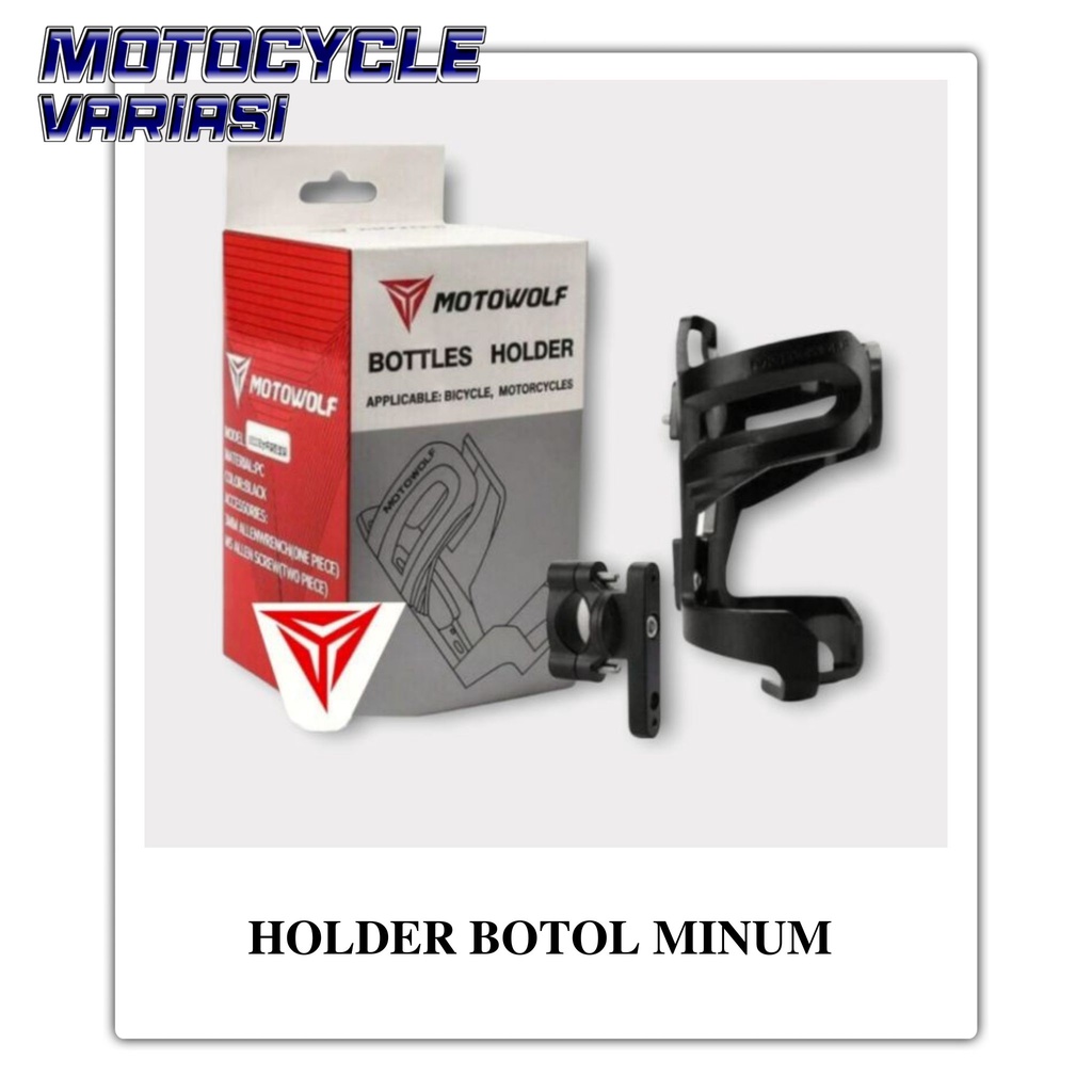 MOTOWOLF bracket holder botol minum distang motor dan sepeda premium