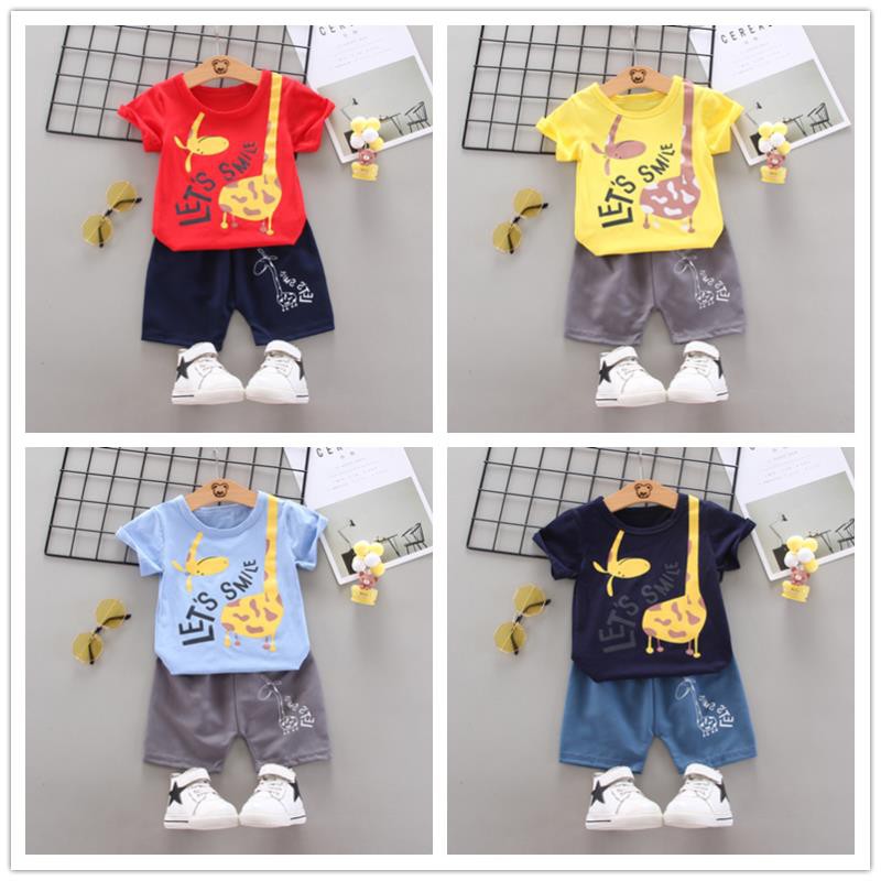 Setelan Tianzhi 1 - 4 Tahun | Baju Anak Kaos Cewek Cowok Laki Celana Pendek Sablon Casual Import