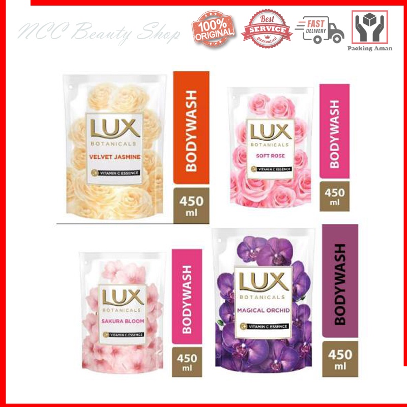 * NCC * LUX Sabun Mandi Cair Body Wash Pouch Refill Botanicals Perawatan Tubuh