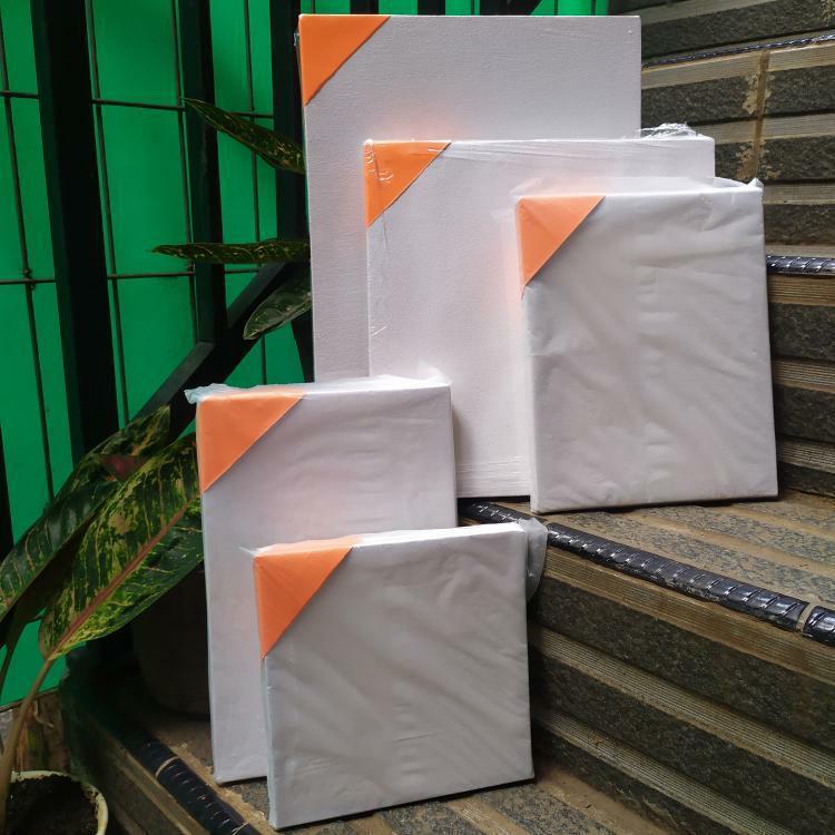 

Kanvas Lukis/Media Lukis Warna Putih Ukuran 20 x 20 Bahan Tetoron Cotton Grosir Murah Berkualitas