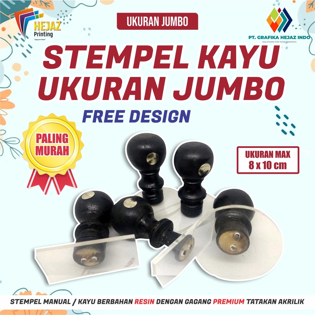 

Stempel Kayu Jumbo/Biasa/Manual Ukuran Besar Desain Suka Suka