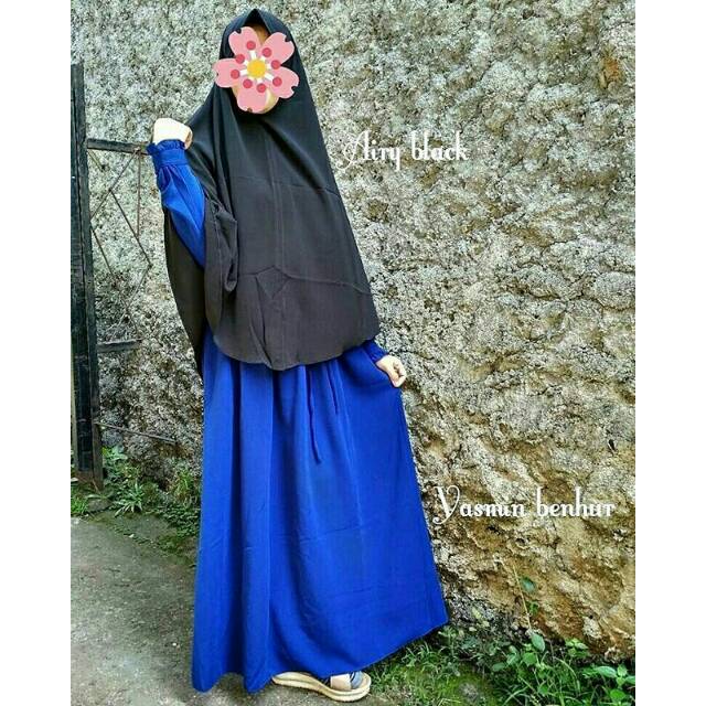 Salima Biru Elektrik gamis simple nyaman