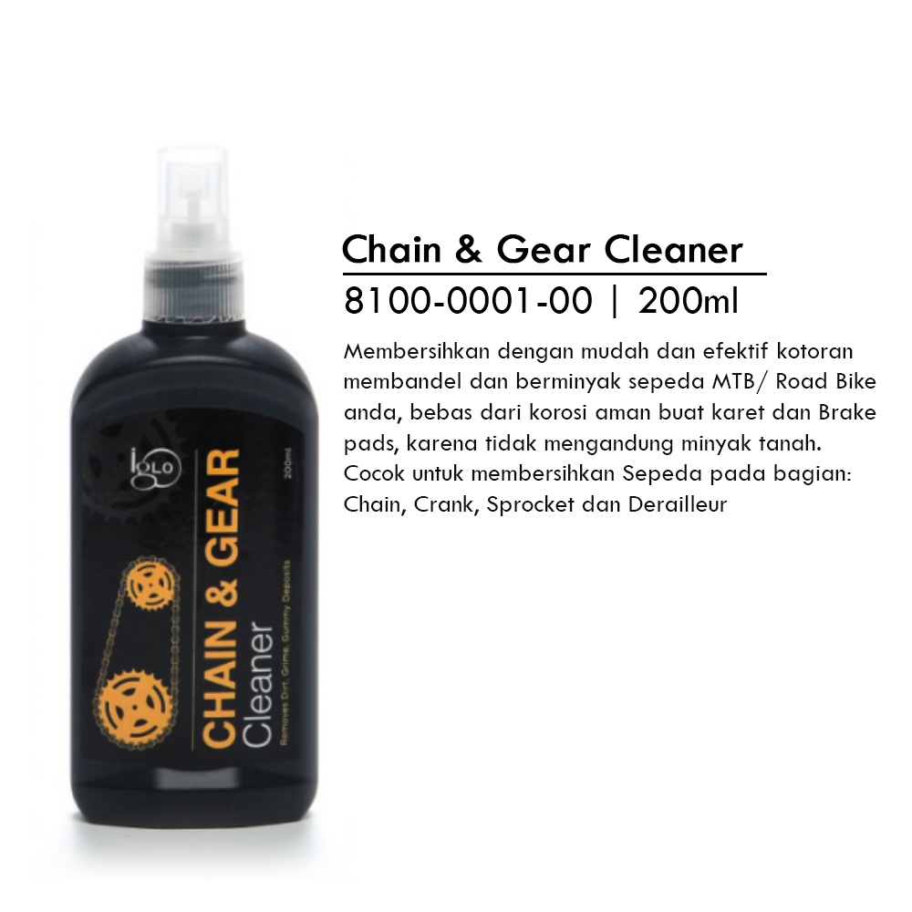 Ktmstore IGLO Chain &amp; Gear Cleaner Pembersih Rantai Gear Sepeda Lipat MTB 200ml