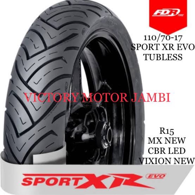 BAN LUAR DEPAN VIXION NEW 110/70-17 SPORT XR EVO TUBLESS FDR