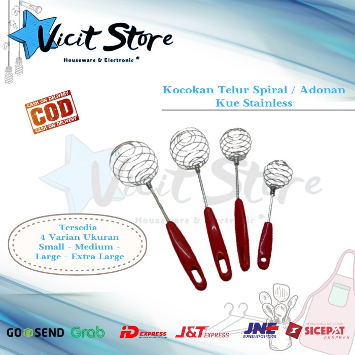 Kocokan Telur Spiral / Kocokan Adonan Kue Stainless