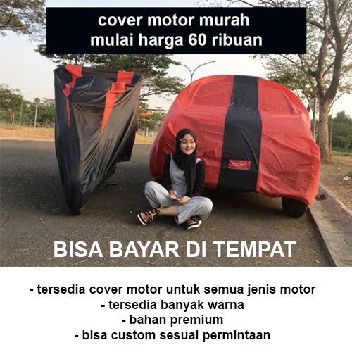 sarung motor body cover pelindung motor bebek matic vario mio beat scoopy fino x-ride dan sejenis