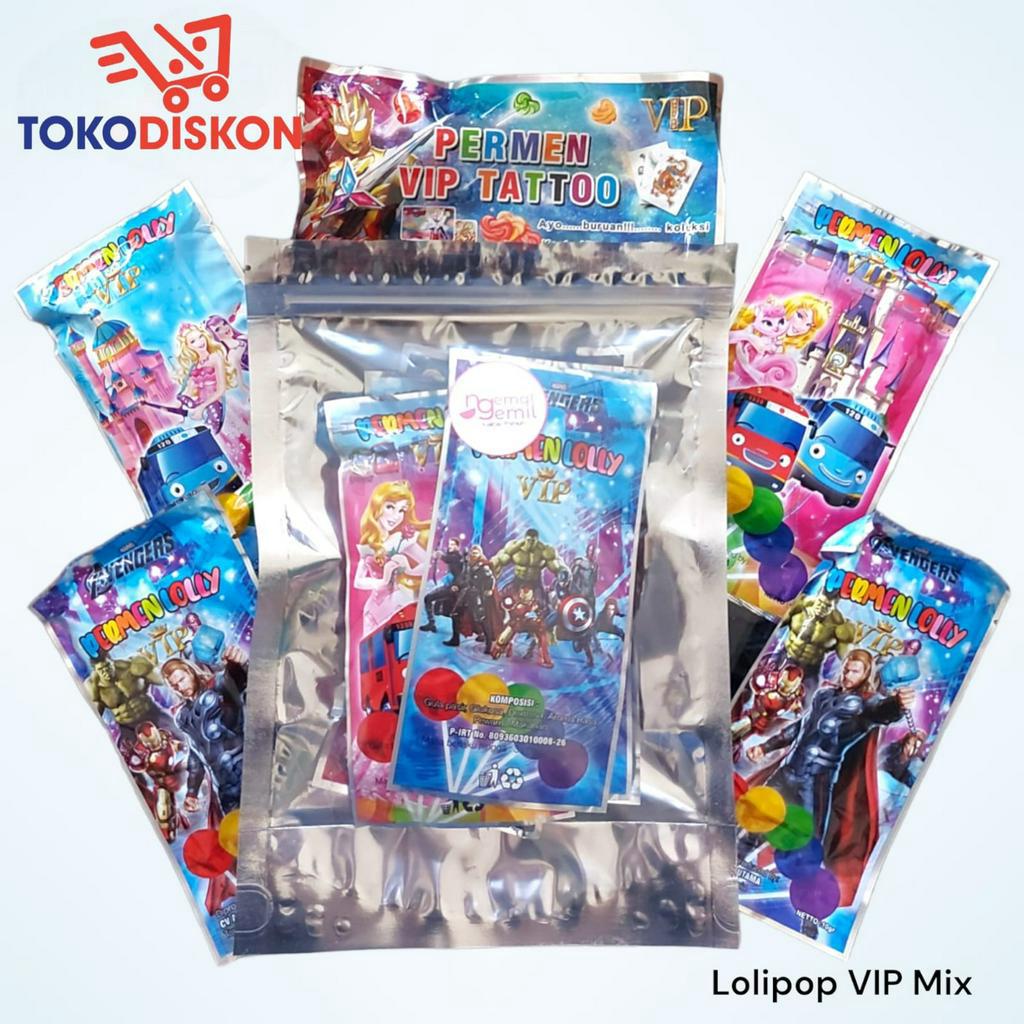 

Permen Lolipop VIP Karakter FREE Kartu Lolly VIP Rasa Buah Premium