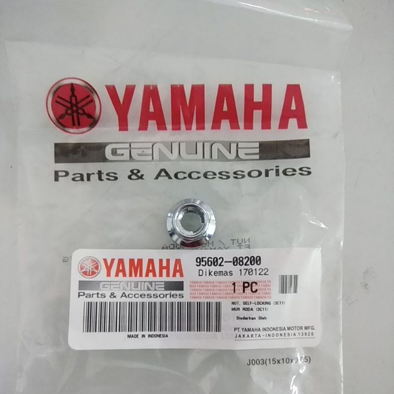 NUT MUR GEAR RODA BELAKANG VIXION SCORPIO BYSON R15 WR 155 /95602-08200 ORIGINAL YAMAHA