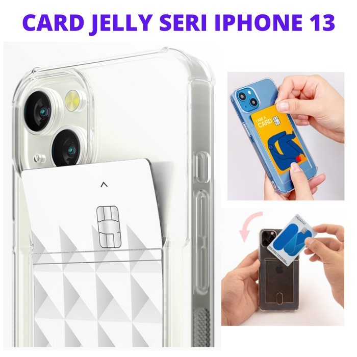 Apple Iphone 13 Pro - Goospery Card Holder Jelly Case Silicone