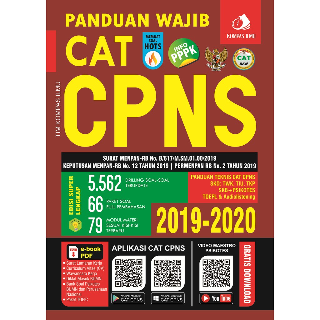 Modul Resmi Seleksi Masuk CPNS PPPK 2019 2020 LIMITED STOCK