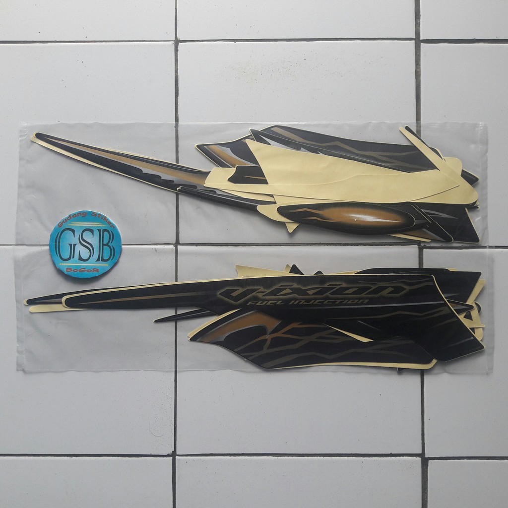 Striping Stiker Motor Yamaha Vixion 2010 Gold Shopee Indonesia