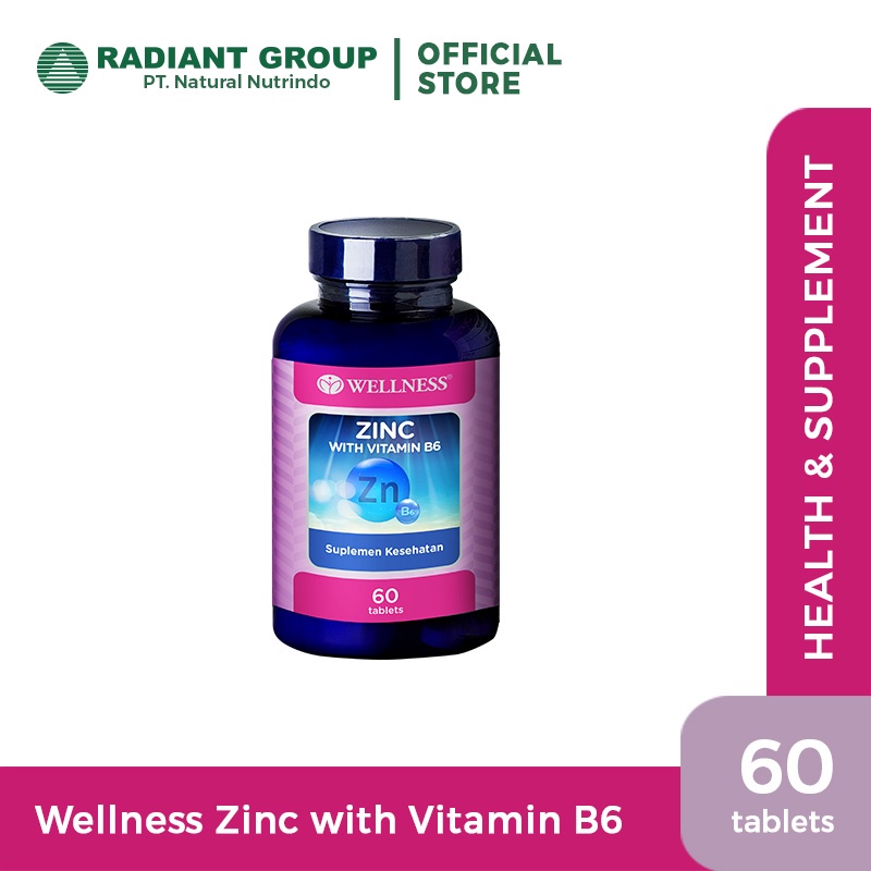 Wellness Zinc With Vitamin B6 - 60 Tablets