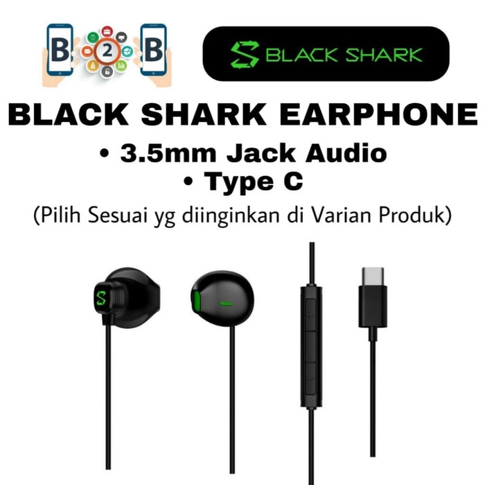 BLACK SHARK EARPHONE - HEAD SET TYPE C & 3.5mm - HANDS