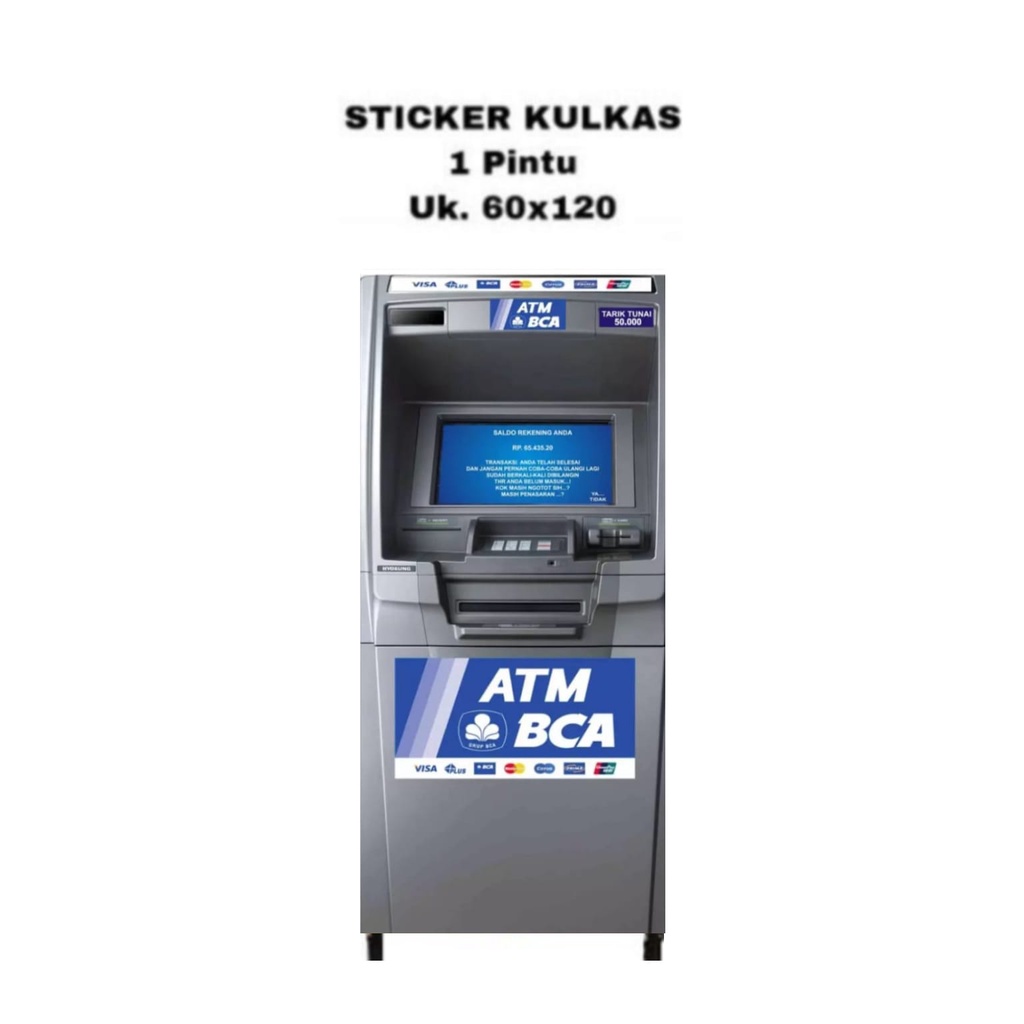 Sticker Kulkas 1Pintu Motif BC* ATM