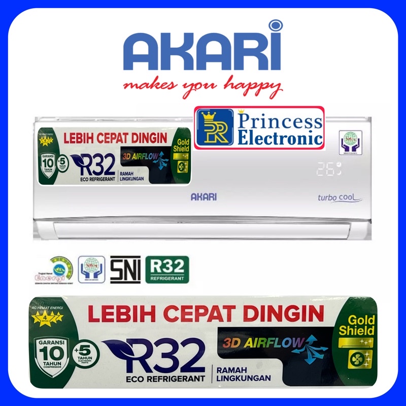 Ac Akari 1/2 pk Low watt unit only